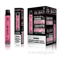 Thiết kế mới nhất e-thuốc lá điện tử 1500 puffs trái cây dùng một lần